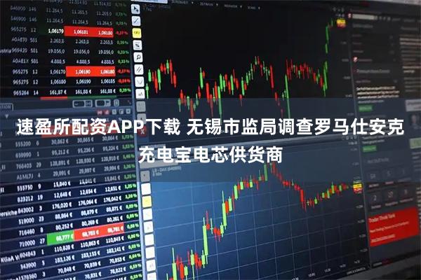速盈所配资APP下载 无锡市监局调查罗马仕安克充电宝电芯供货商